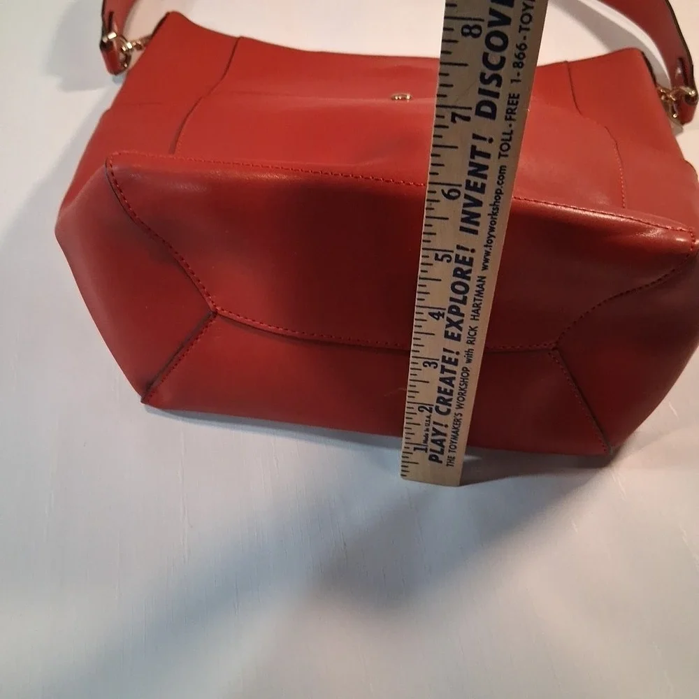 Bostanten Lotty Bright Red Cowhide Leather Hobo Tote Shoulder Bucket Bag +extras